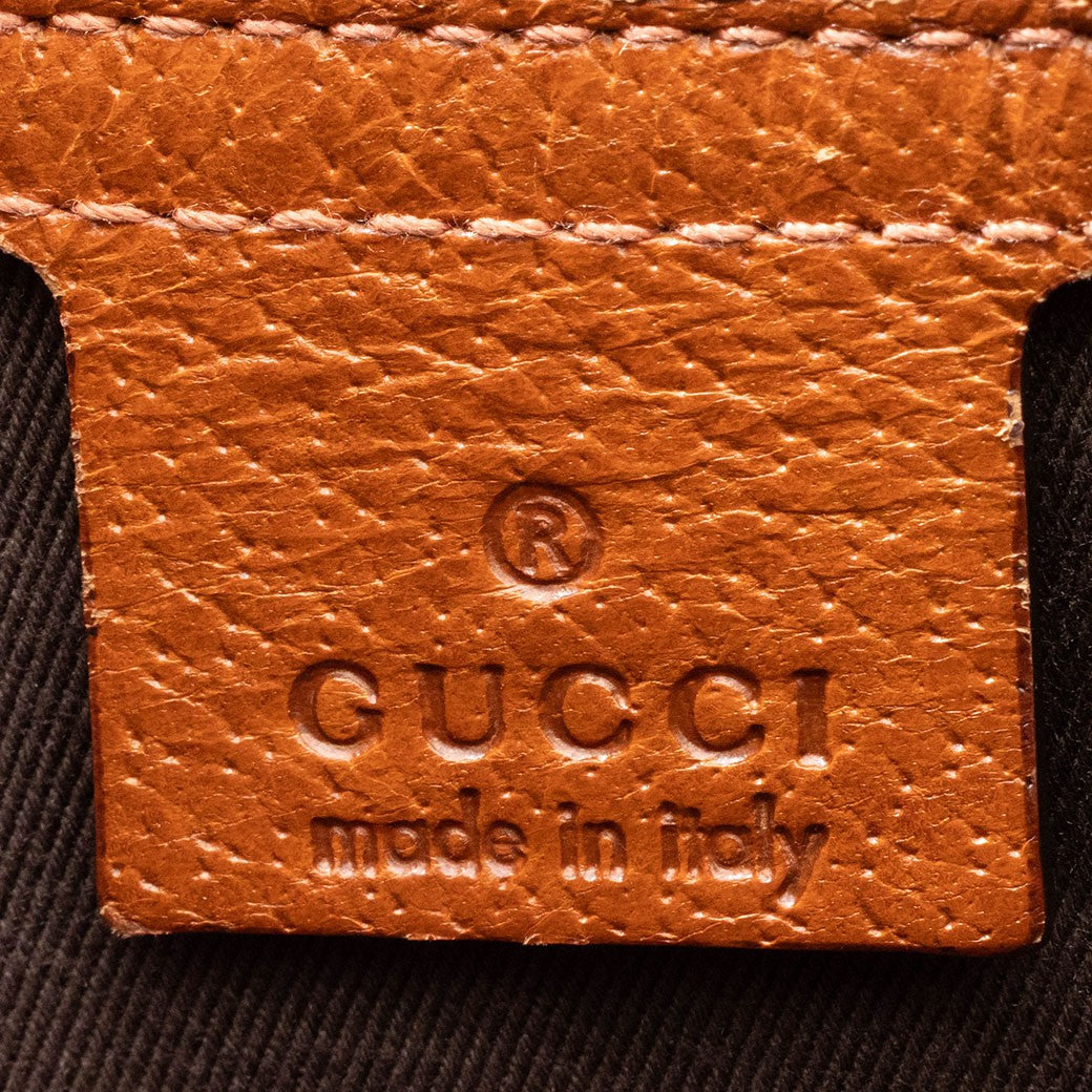 GUCCI GG Canvas Studded Beige Brown Crossbody Shoulder Bag 120894 Preowned Auth19