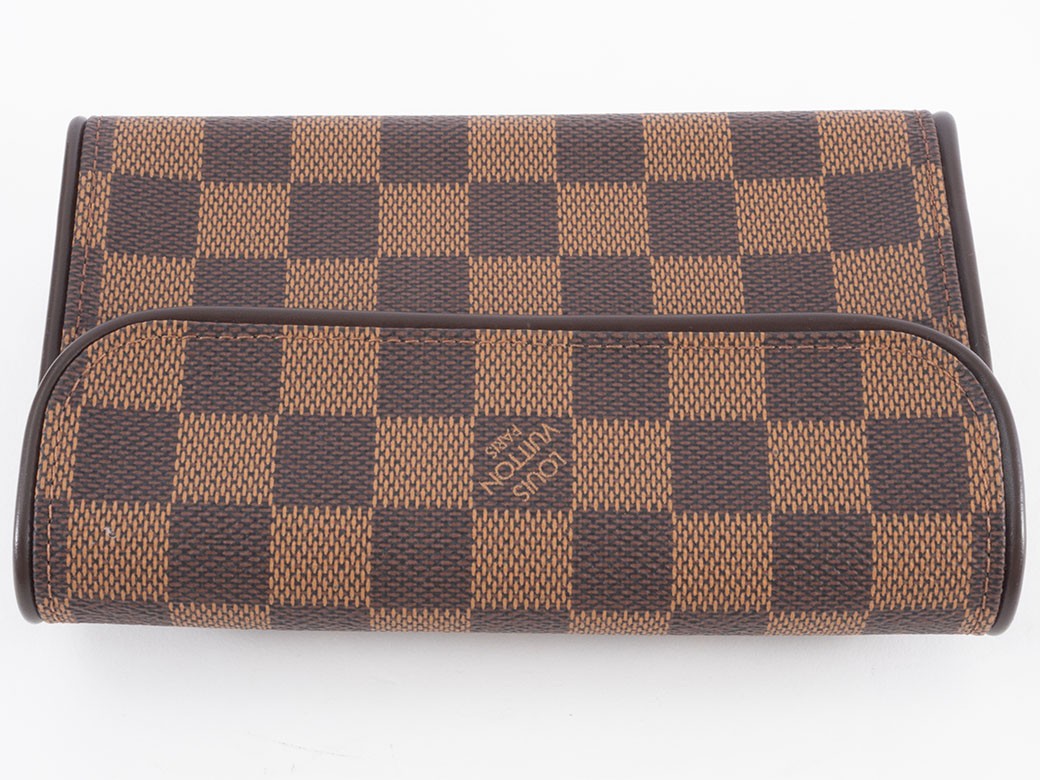 LOUIS VUITTON Pochette Florentine Damier Ebene Waist Bag N51856 Convertible Auth9