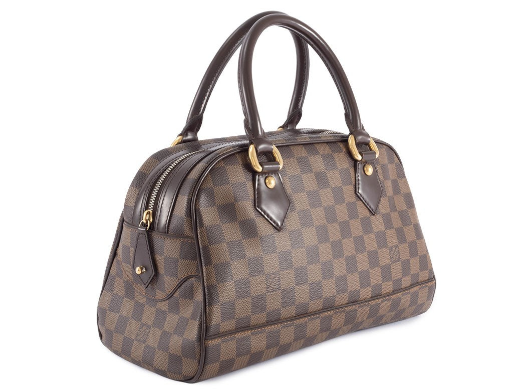 LOUIS VUITTON Duomo Damier Ebene Handbag Boston Bag Brown M60008 Preowned Auth2