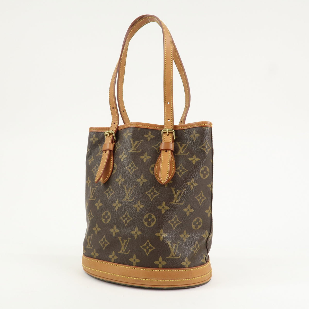 Louis Vuitton Handbag Monogram Canvas Bucket PM Brown M42238 Authentic Used F/S2