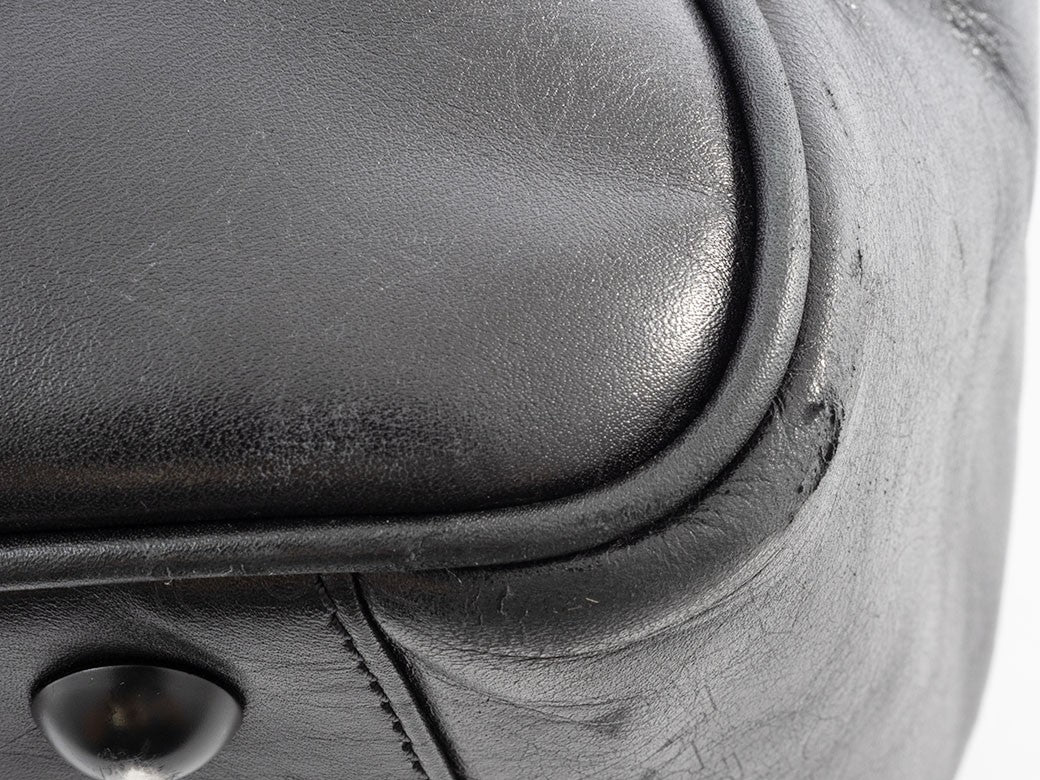 LOUIS VUITTON Upton Defile Black Leather Men Business Bag M92400 Preowned Auth8