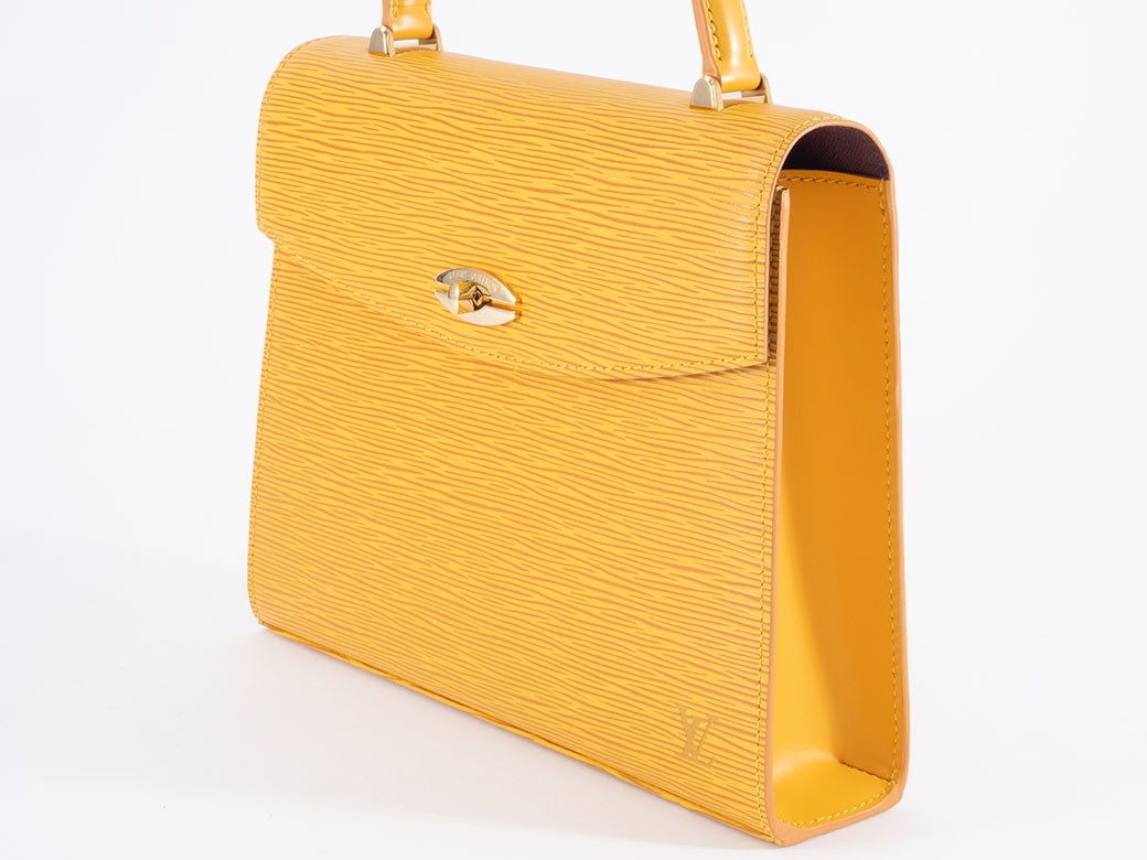 Auth LOUIS VUITTON Handbag Marselb Epi Tassili Yellow M52379 Reuse Used9