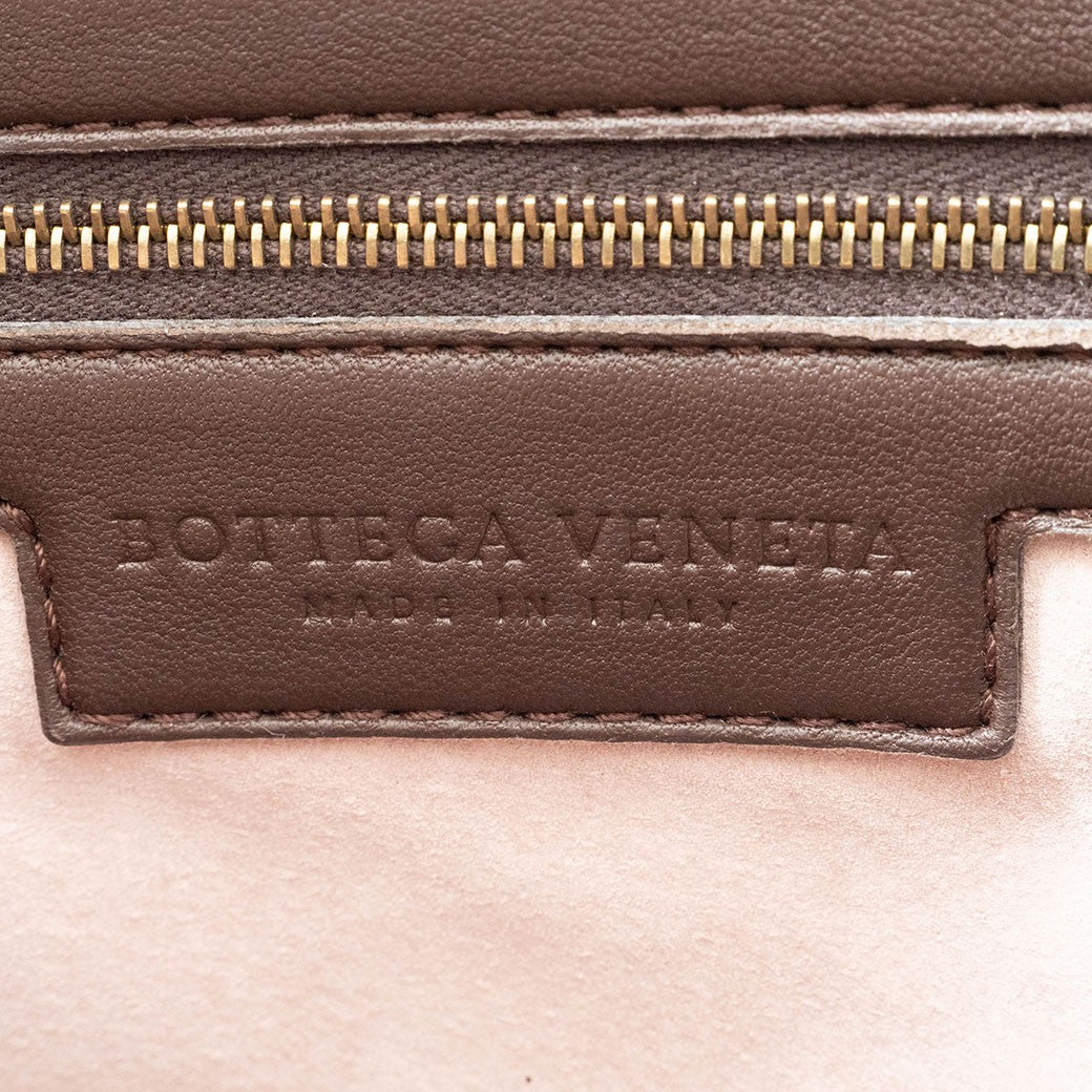 BOTTEGA VENETA Intrecciato Dark Brown Leather Crossbody Shoulder Bag Preowned19