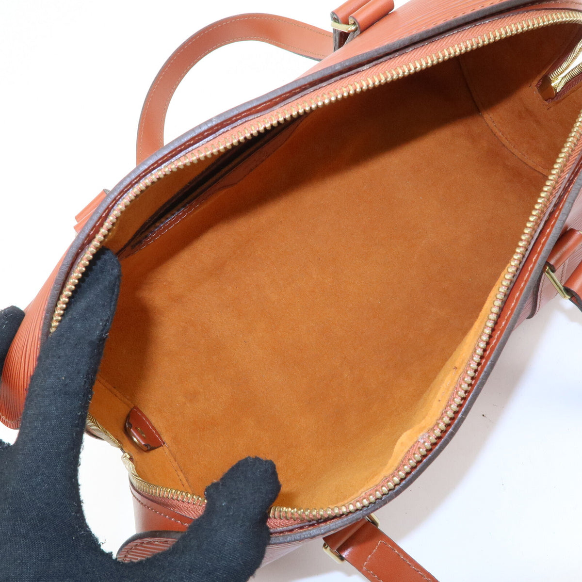 Louis Vuitton Epi Soufflot Shoulder Bag Kenya Brown M52223 Preowned Reuse Auth19