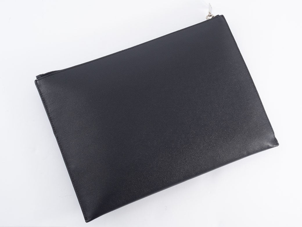 Auth Saint Laurent Clutch Bag Second Bag Pouch Black 397294 Reuse Used Preowned23