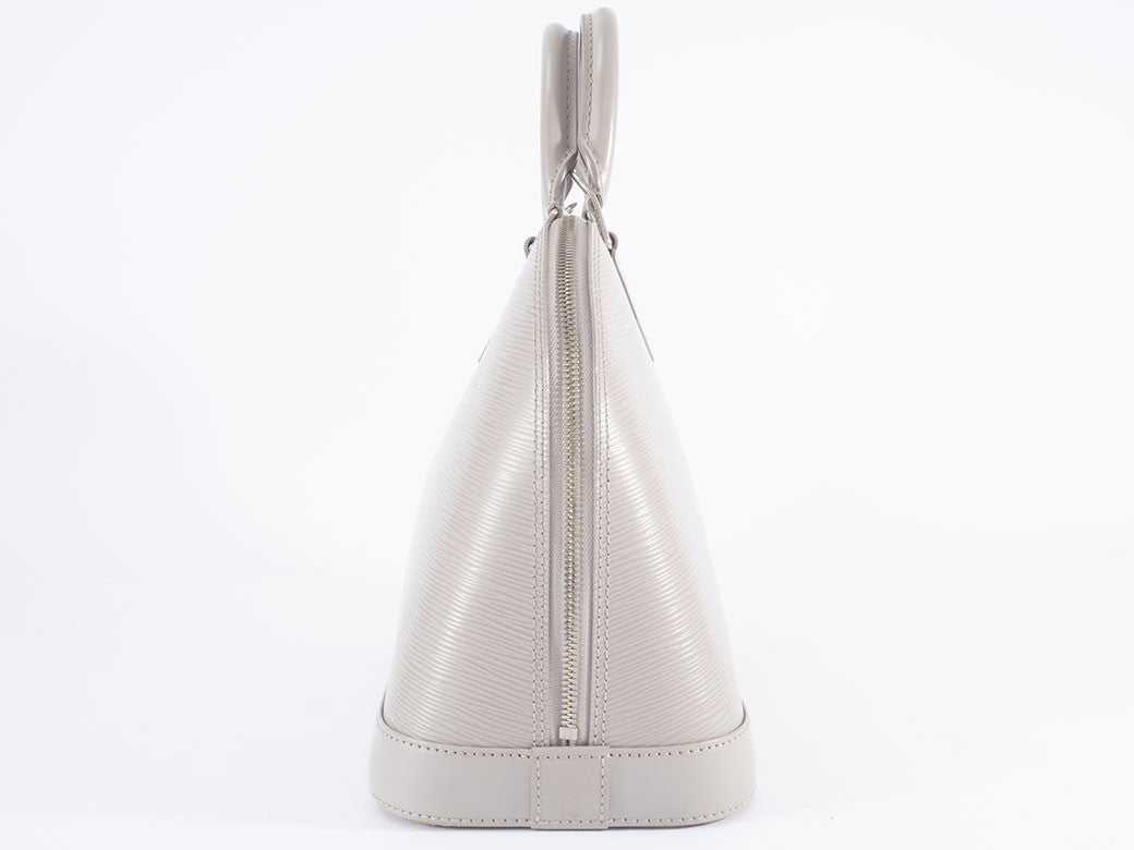 LOUIS VUITTON Alma PM Epi Leather Handbag Gres Gray OffWhite Preowned Auth18