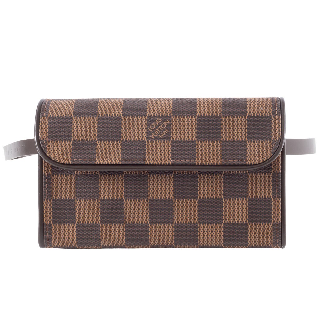 LOUIS VUITTON Pochette Florentine Damier Ebene Waist Bag N51856 Convertible Auth0