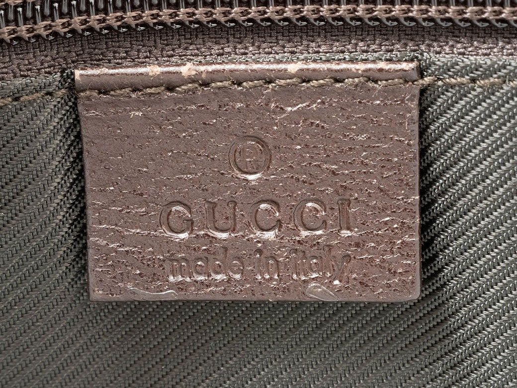 GUCCI GG Canvas Leather Crossbody Shoulder Bag 27639 Brown Beige Preowned Auth7