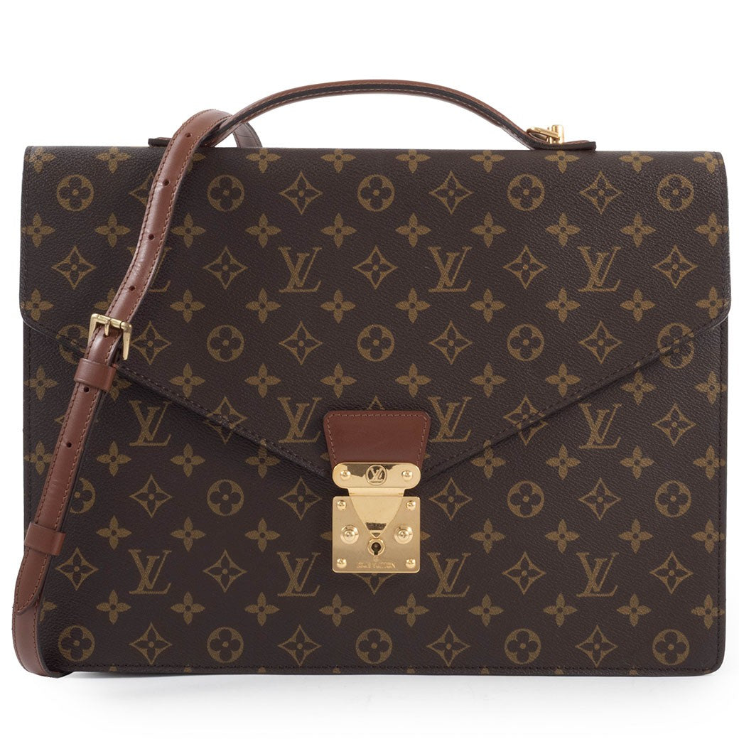 LOUIS VUITTON PorteDocuments Bandouliere Monogram Business Bag M53338 Preowned0