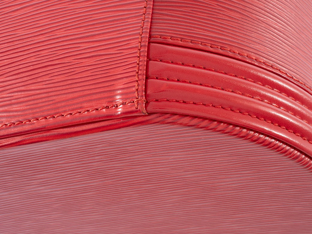 Auth Louis Vuitton Bag Cannes Vanity Bag Epi Castilian Red M48037 Reuse Used3