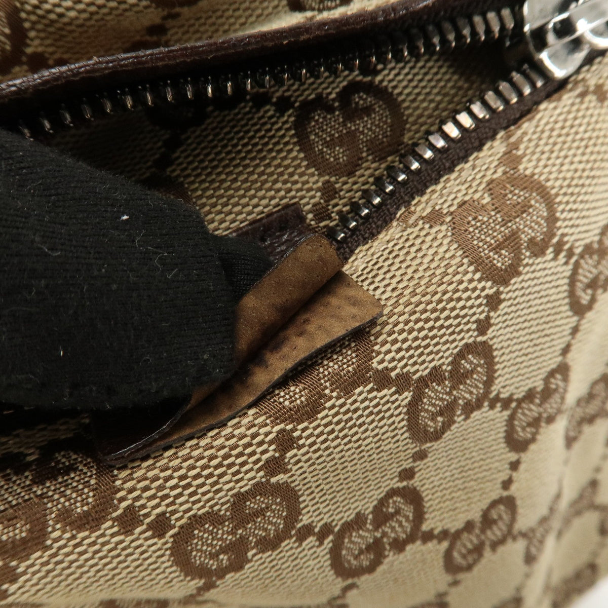 GUCCI GG Canvas Leather Waist Bag Crossbody Bag Beige Brown 28566 Auth Used F/S21