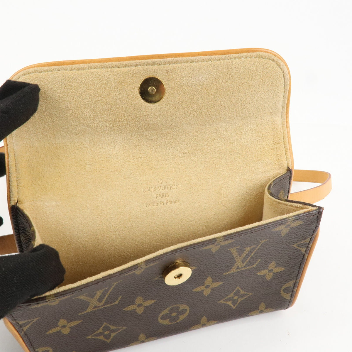 Louis Vuitton Monogram Pochette Florentine Waist Bag Belt XS M51855 Used F/S15
