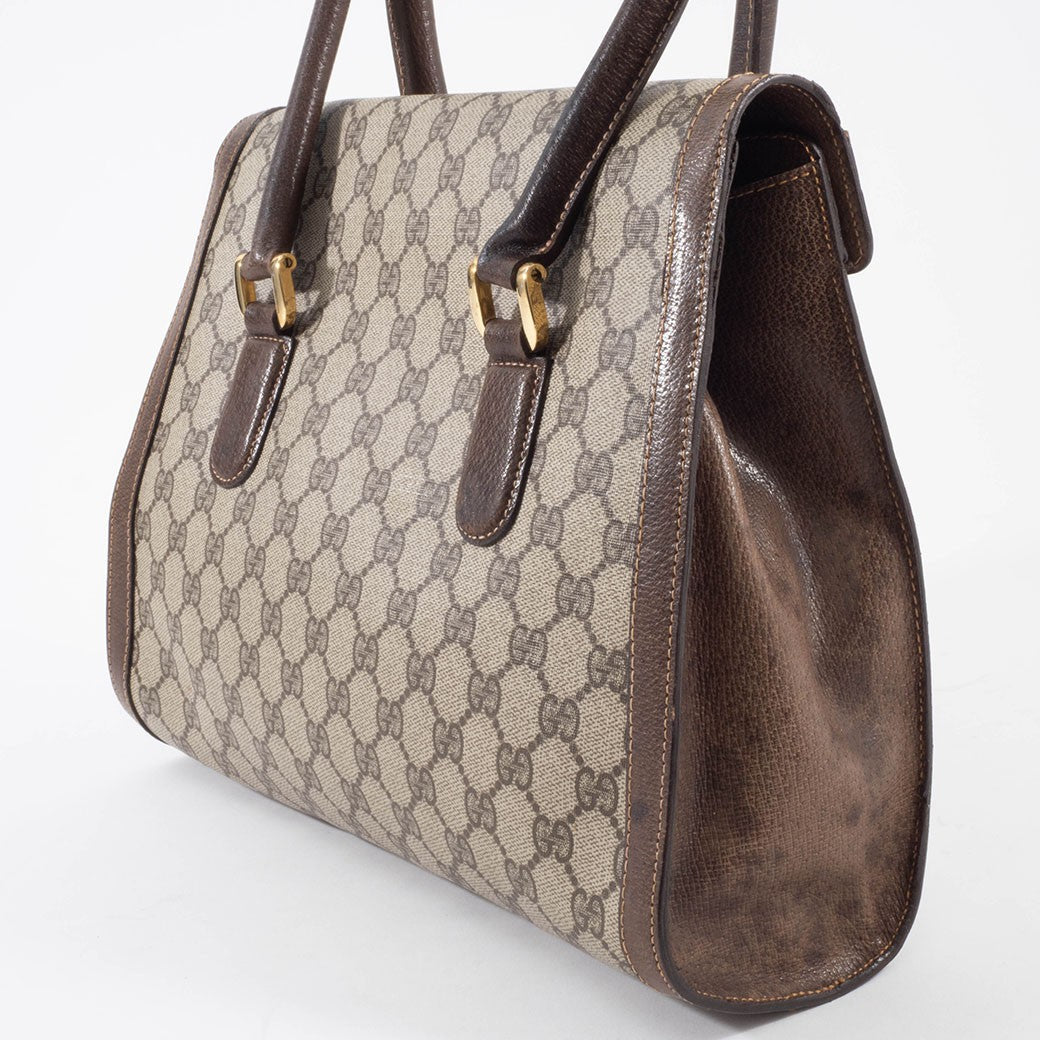 GUCCI Old Gucci Web Line Sherry Handbag Shoulder Interlocking Preowned Auth3