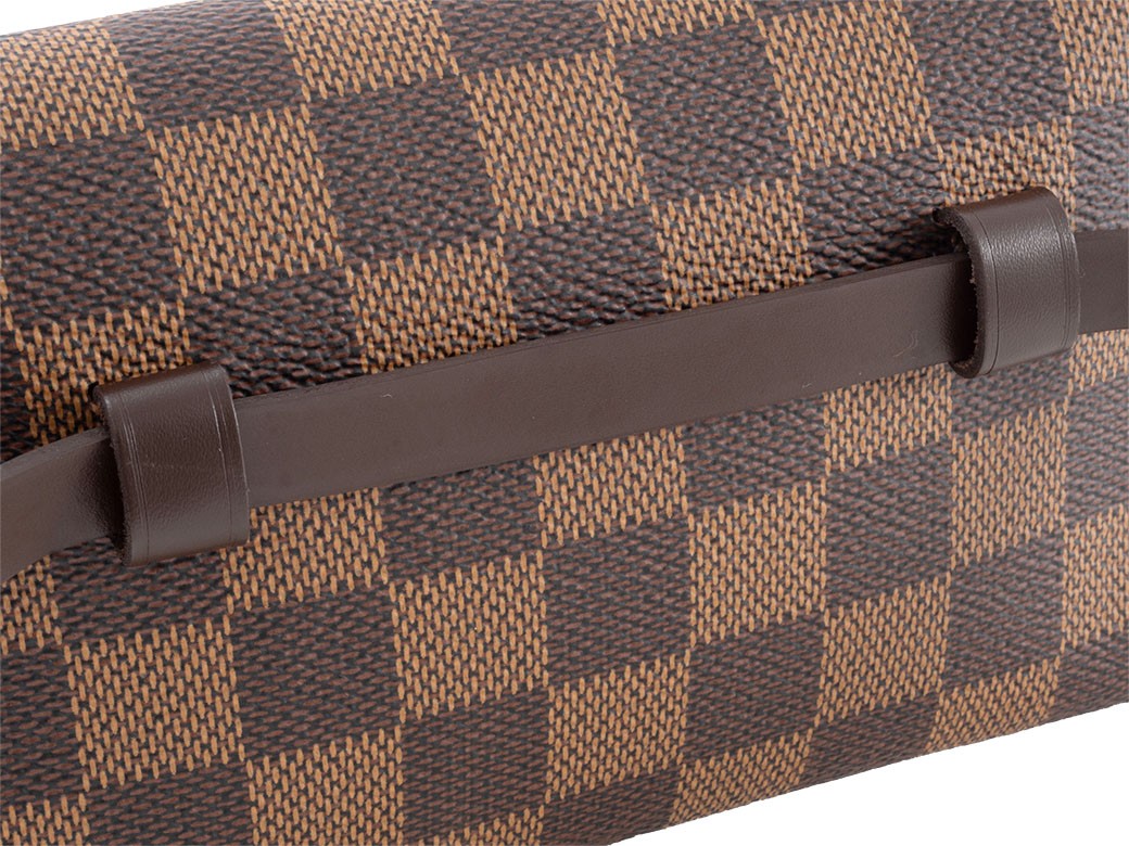 LOUIS VUITTON Pochette Florentine Damier Ebene Waist Bag N51856 Convertible Auth18