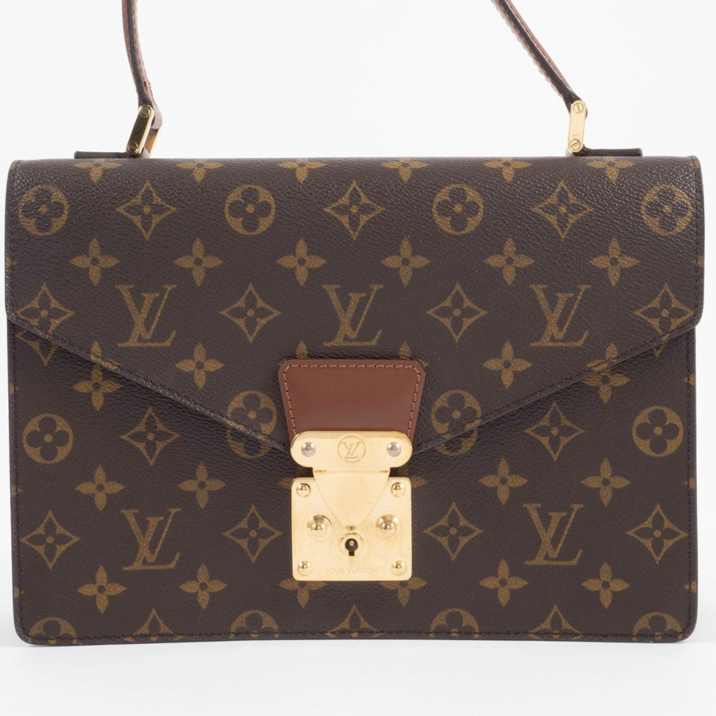 LOUIS VUITTON Concorde Monogram Canvas Womens Handbag Brown M51190 Preowned1