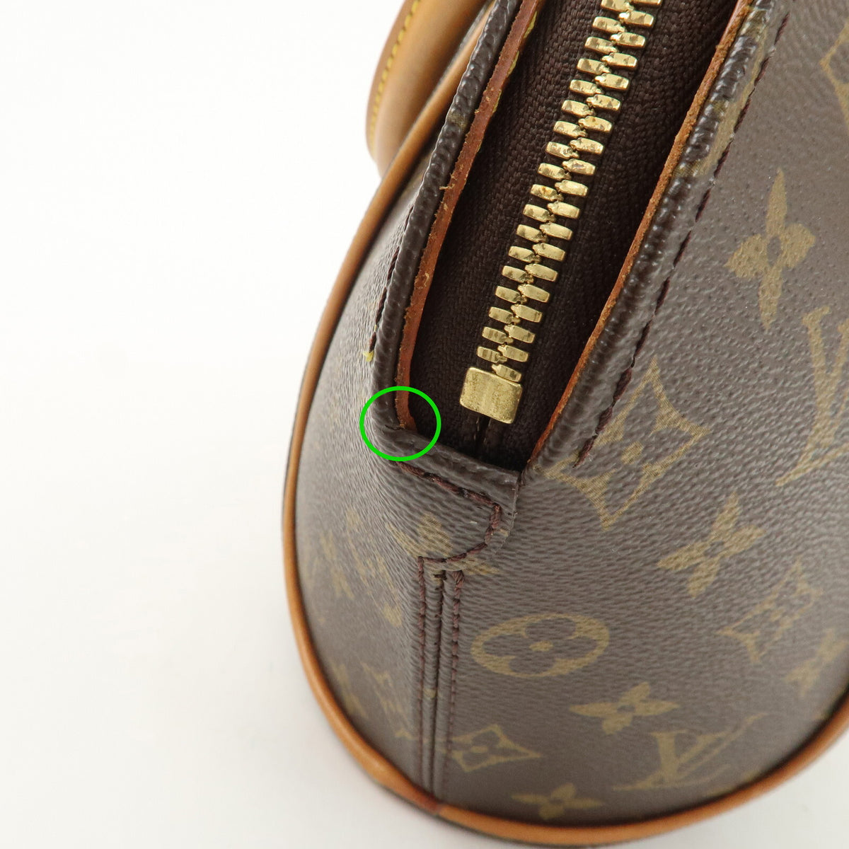 Authentic Louis Vuitton Monogram Ellipse PM Hand Bag Brown M51127 Used F/S16