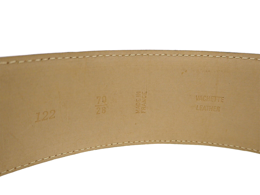 Dior Vintage Parisienne Belt Camel M Waist Mark Belt Ladies Reuse Used Preowned8