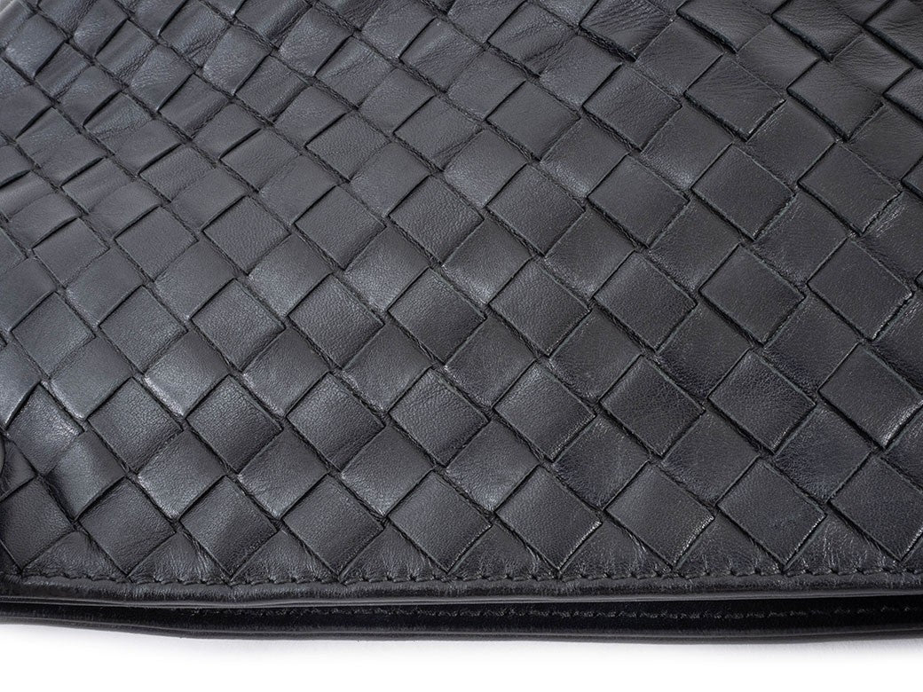 Bottega Veneta Intrecciato 172736 Leather Black Shoulder Bag Women Preowned20