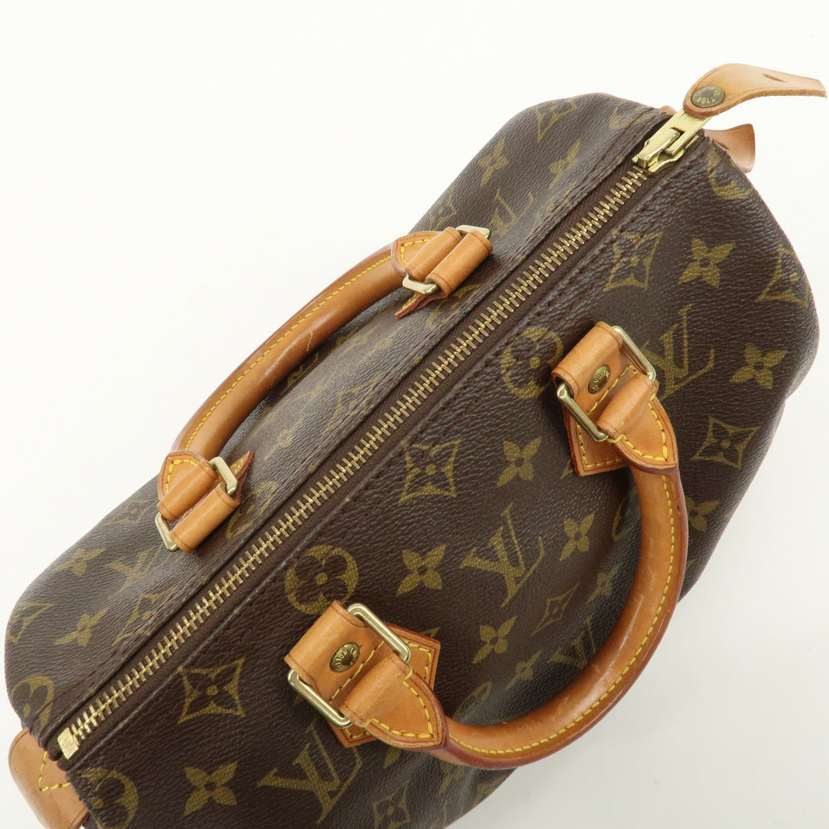 Louis Vuitton Monogram Speedy 25 Boston Bag Hand Bag Brown M41528 Auth Used F/S15