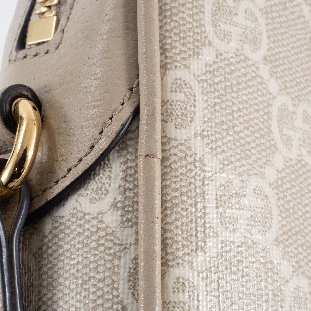 GUCCI Ophidia Mini GG Supreme Crossbody Shoulder Bag Beige Womens Preowned Auth19