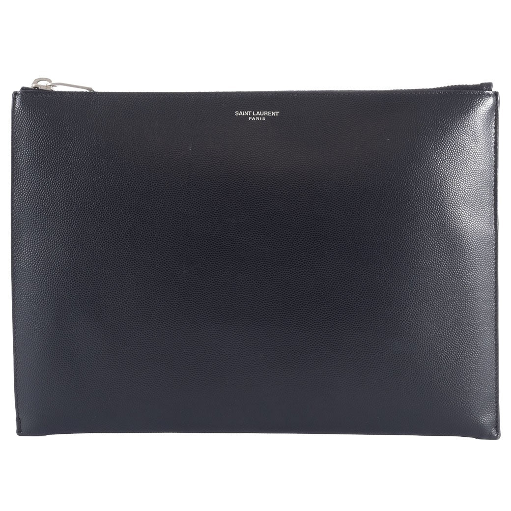 Auth Saint Laurent Clutch Bag Second Bag Pouch Black 397294 Reuse Used Preowned0