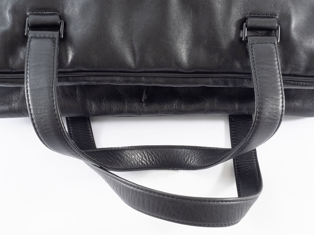 LOUIS VUITTON Upton Defile Black Leather Men Business Bag M92400 Preowned Auth7
