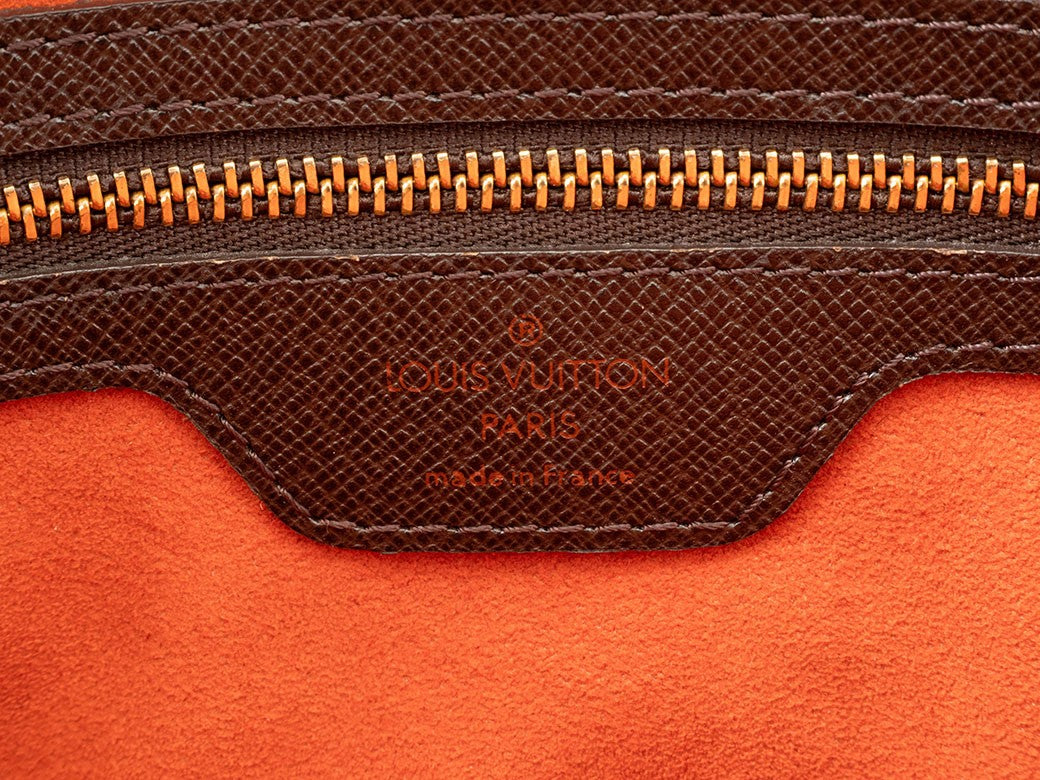LOUIS VUITTON Triana N51155 Damier Ebene Canvas Brown Handbag Tote bag Preowned11