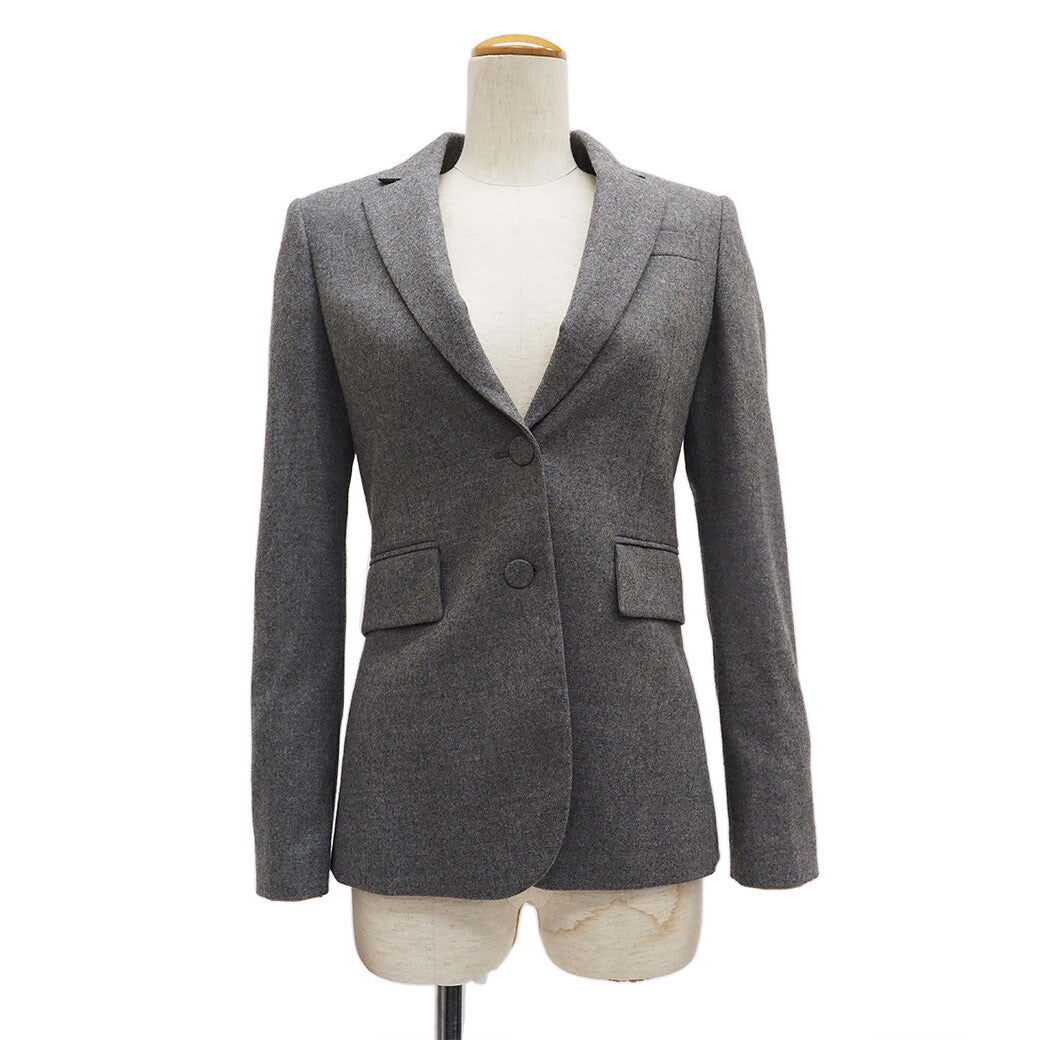 GUCCI Wool Cashmere Tailored Jacket 38 (XXS) Gray Ladies Autumn Winter Reuse0