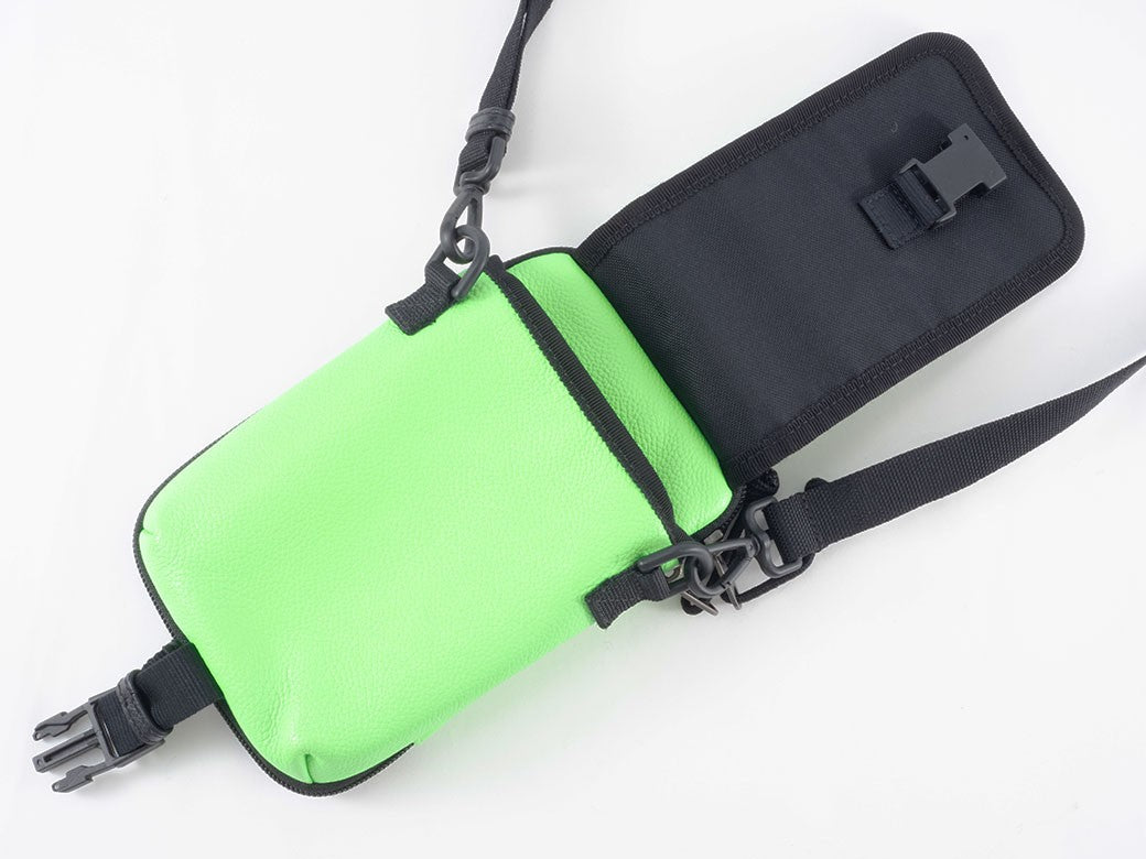 BALENCIAGA Explorer Crossbody Shoulder Bag Green Leather 593329 Pouch Preowned15