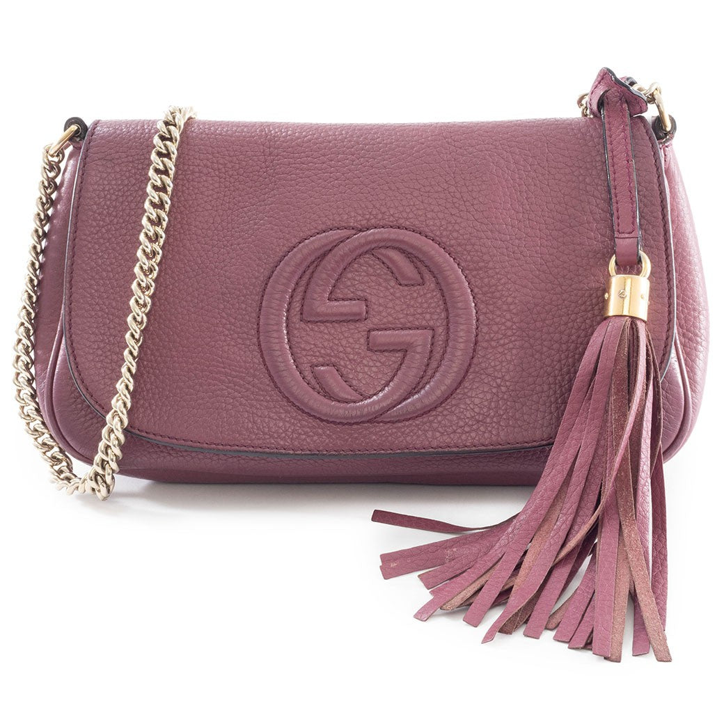 GUCCI Soho Interlocking G Chain Crossbody Shoulder Bag 336752 Womens Preowned0