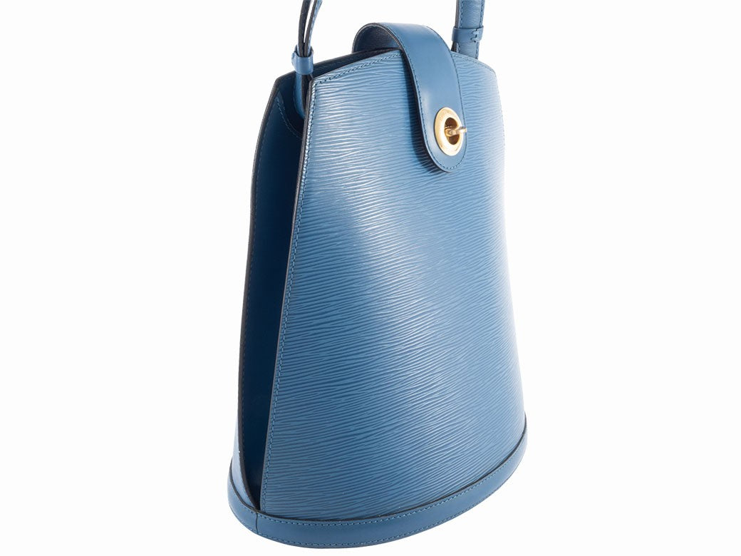 LOUIS VUITTON Cluny Epi Leather Toledo Blue Shoulder Bag M55225 Preowned Auth3