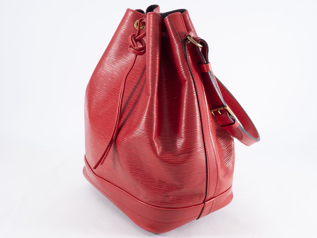LOUIS VUITTON Noe Epi Leather Shoulder Bucket Drawstring Red M44007 Preowned21