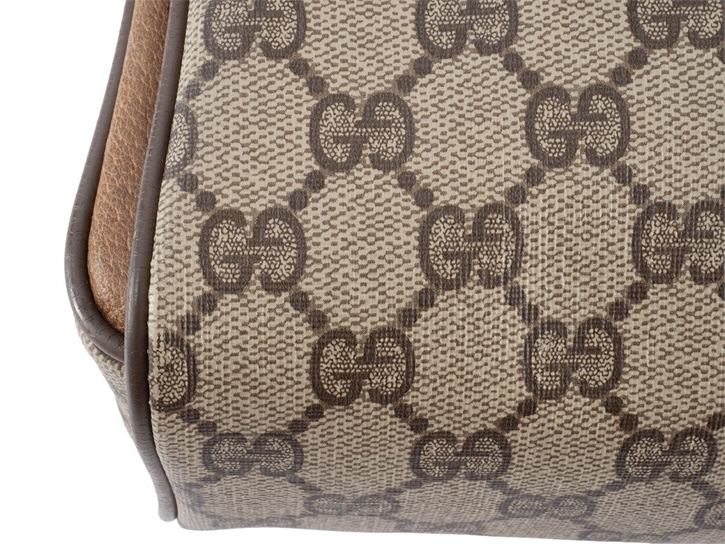 Gucci Bag GG Plus Handbag Shoulder bag Flap Beige Brown 116 02 080 Reuse Used3