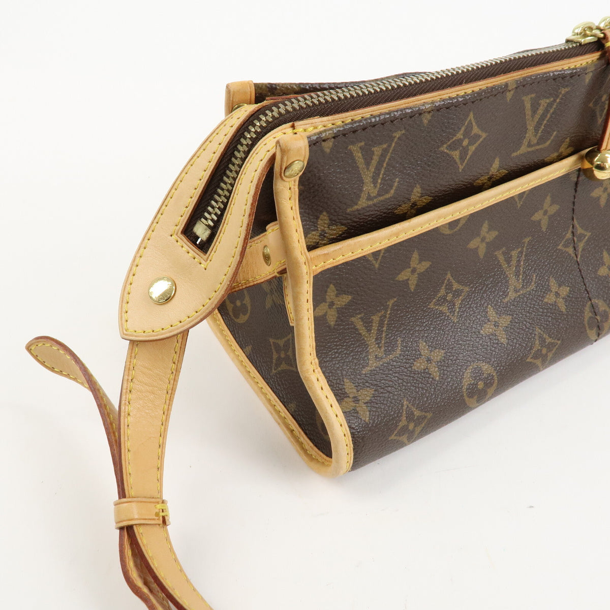 Louis Vuitton Monogram Popincourt Long Shoulder Bag Brown Large Preowned Auth8