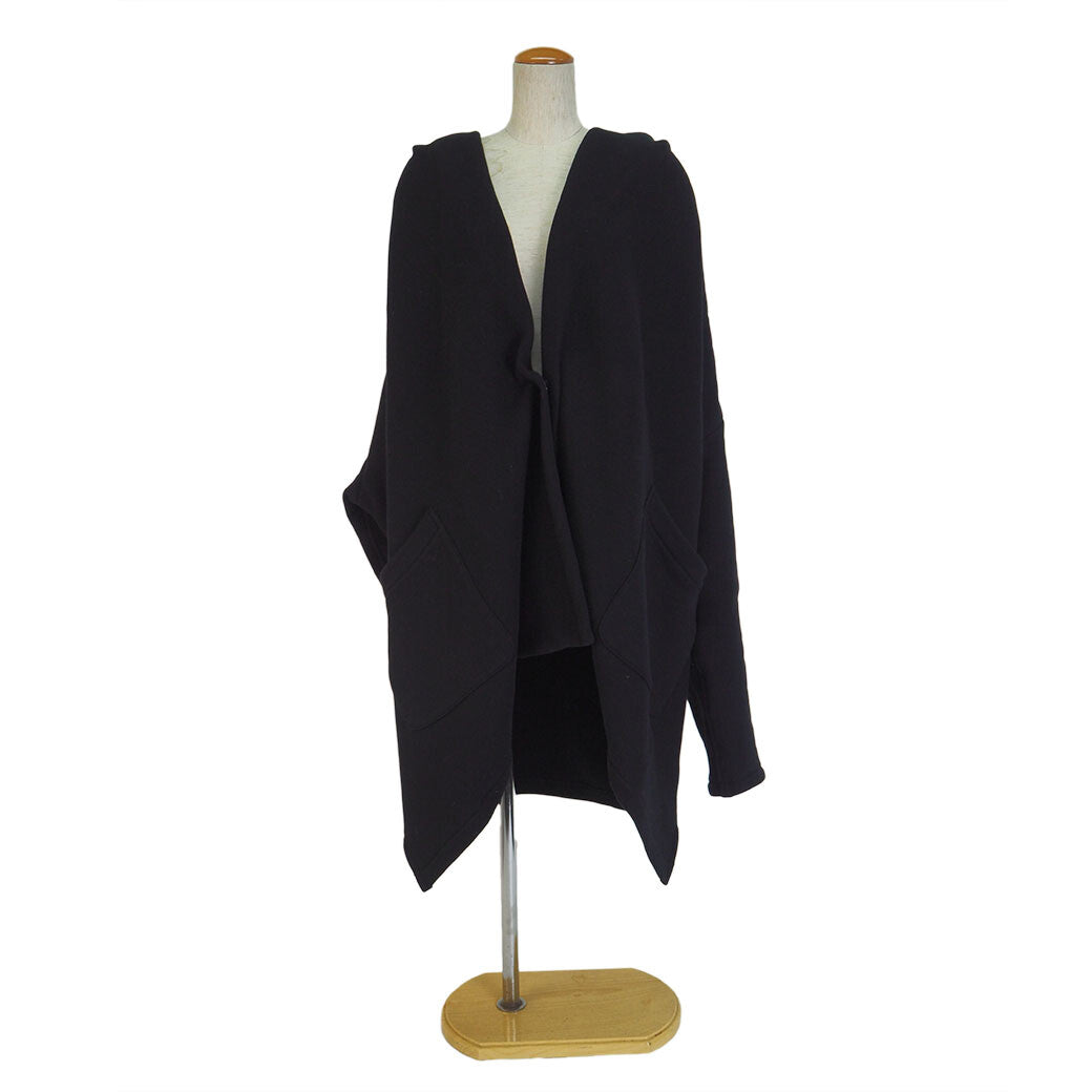 Auth Y's Yohji Yamamoto Black Cotton Blend Coat Women's Size 4 YRT030602020