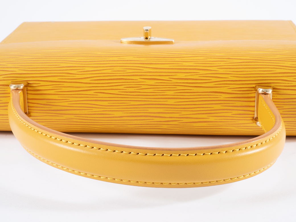 Auth LOUIS VUITTON Handbag Marselb Epi Tassili Yellow M52379 Reuse Used4