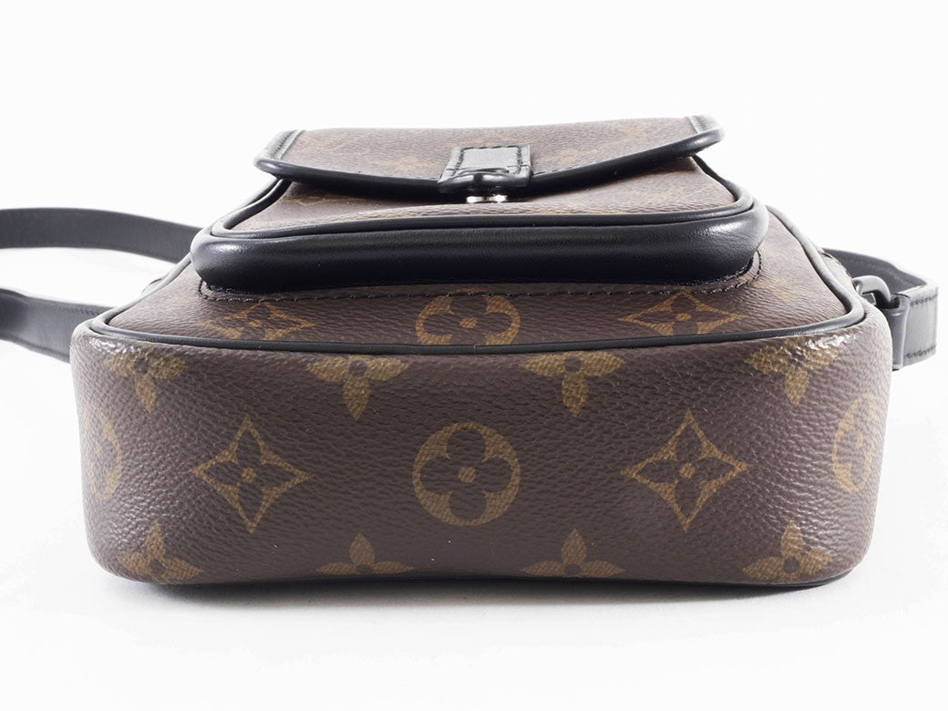 Louis Vuitton Christopher Wearable Wallet Shoulder Men's Monogram Brown Used9