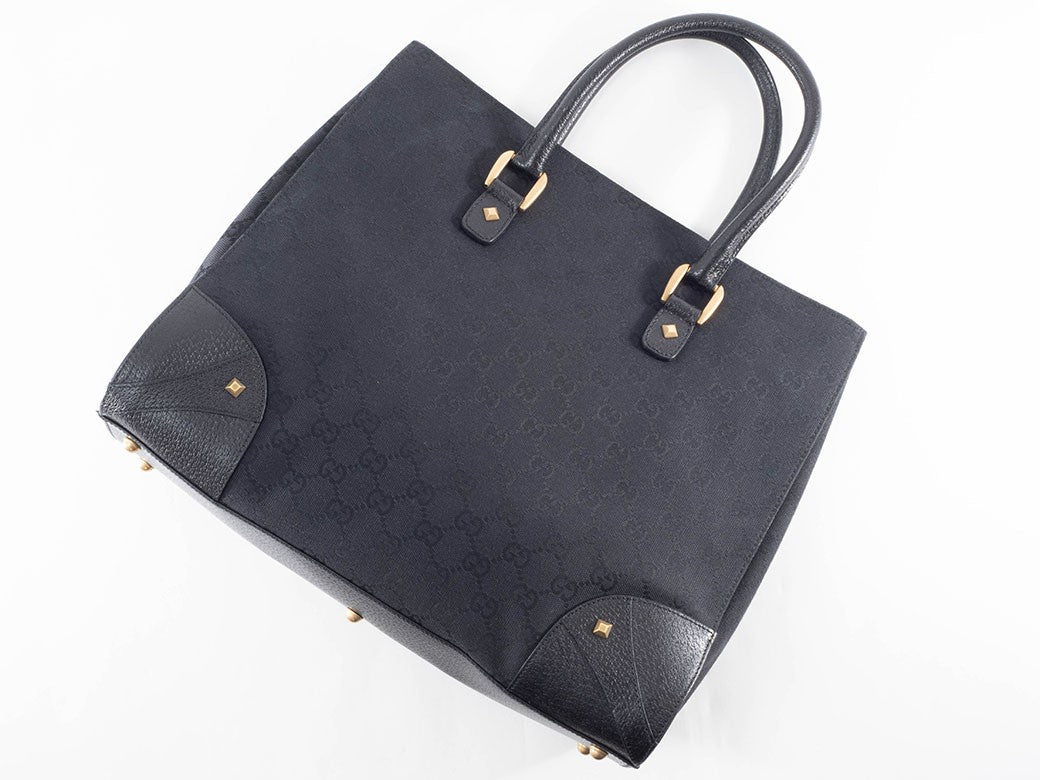Gucci GG Canvas Handbag Women's Tote Bag Studs 120897 Preowned Used Reuse7