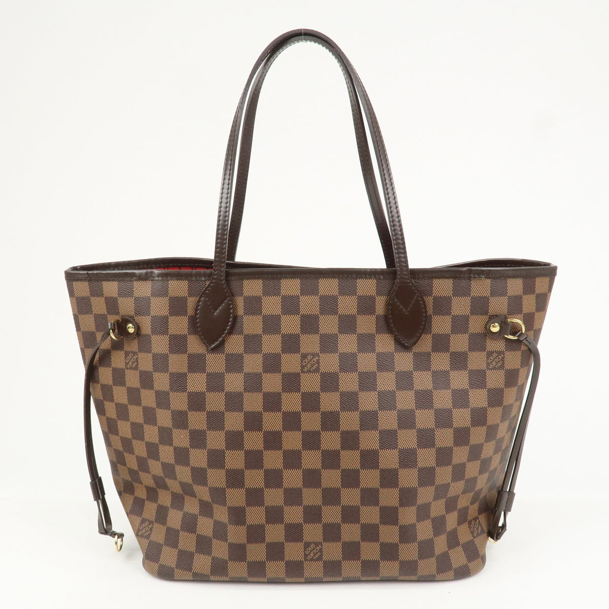 Louis Vuitton Neverfull MM Damier Ebene Tote Shoulder Bag Brown Preowned Auth1
