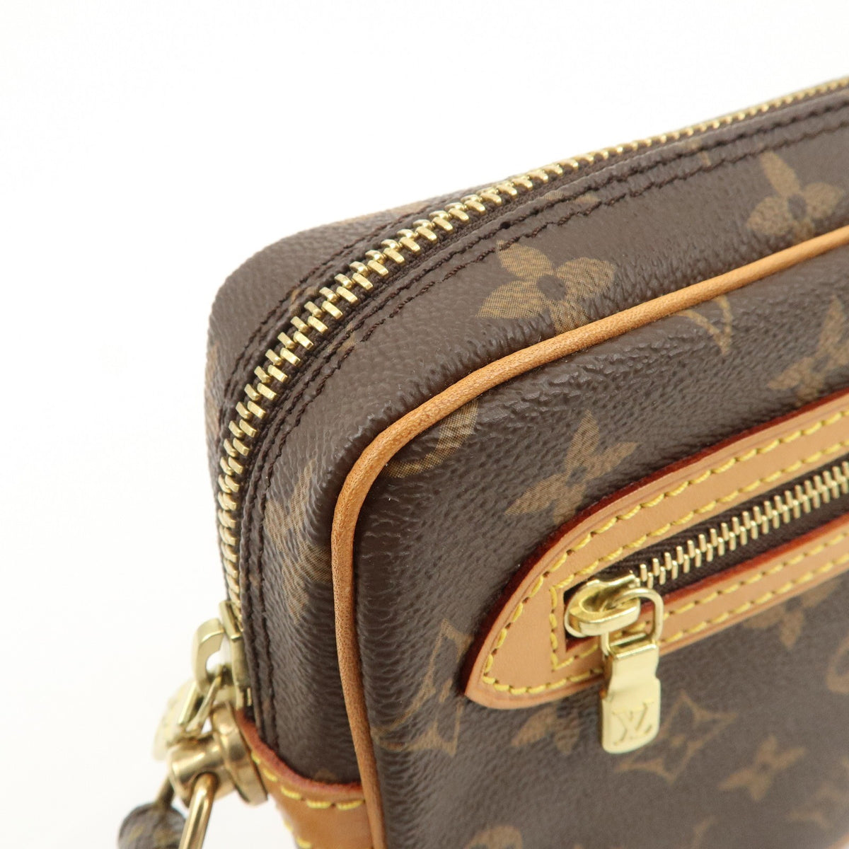 Louis Vuitton Monogram Marly Dragonne GM Clutch Bag Brown M51825 Auth Used F/S12