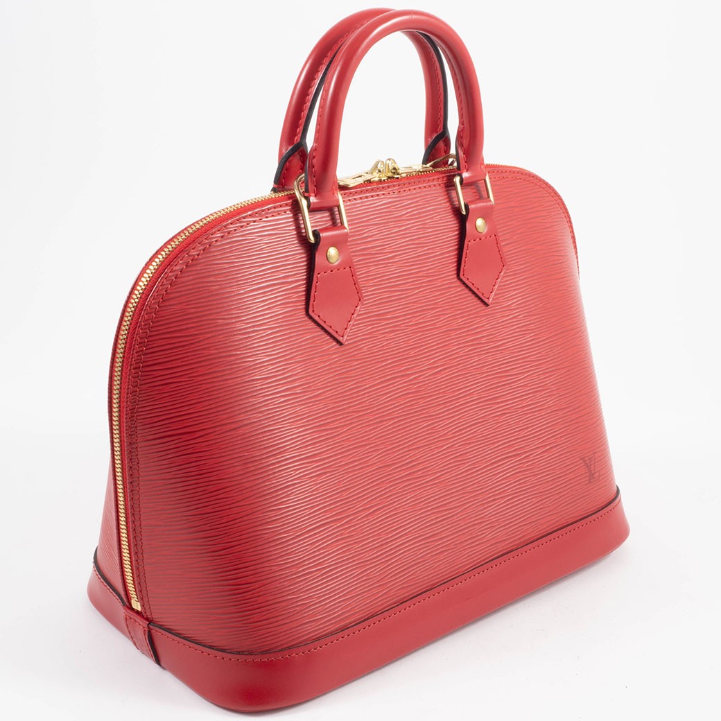 LOUIS VUITTON Alma PM Epi Leather Handbag Red Tote Bag Womens M52147 Preowned3