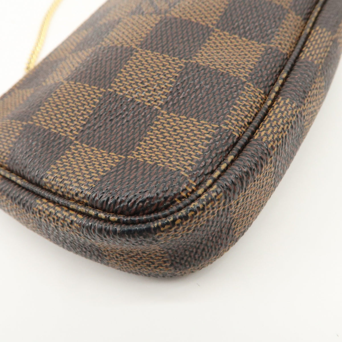 LOUIS VUITTON Mini Pochette Accessoires Damier Ebene Pouch N58009 Preowned Auth8