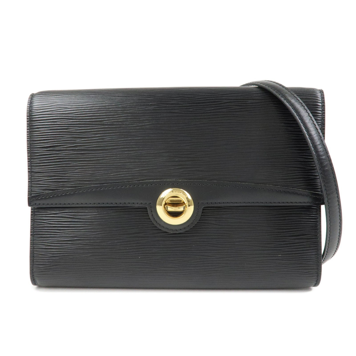 LOUIS VUITTON Arche Epi Leather Noir Black Small Convertible Bag Preowned Auth0