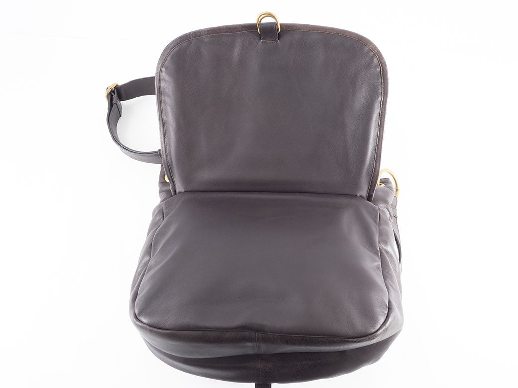 BOTTEGA VENETA Intrecciato Crossbody Shoulder Bag Dark Brown Leather Preowned9