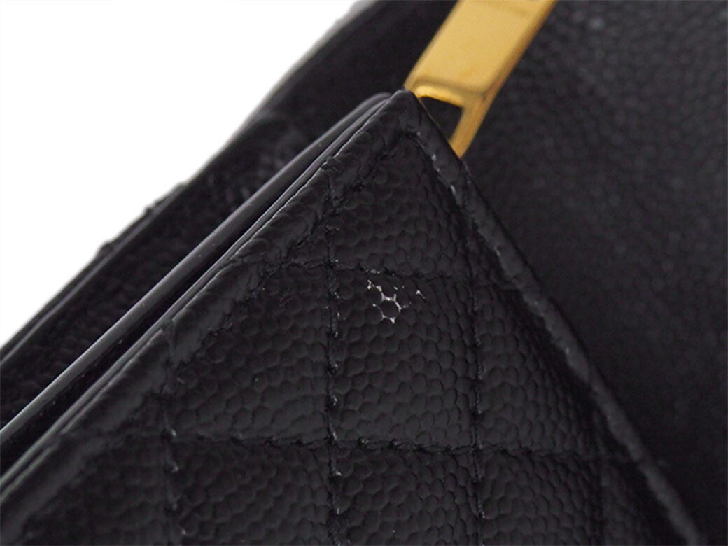 SAINT LAURENT Mix Matrasse Monogram Compact Black Bifold Wallet 651028 Ladies6