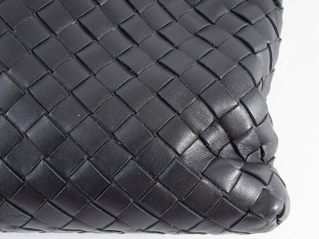Bottega Veneta Intrecciato 172736 Leather Black Shoulder Bag Women Preowned18