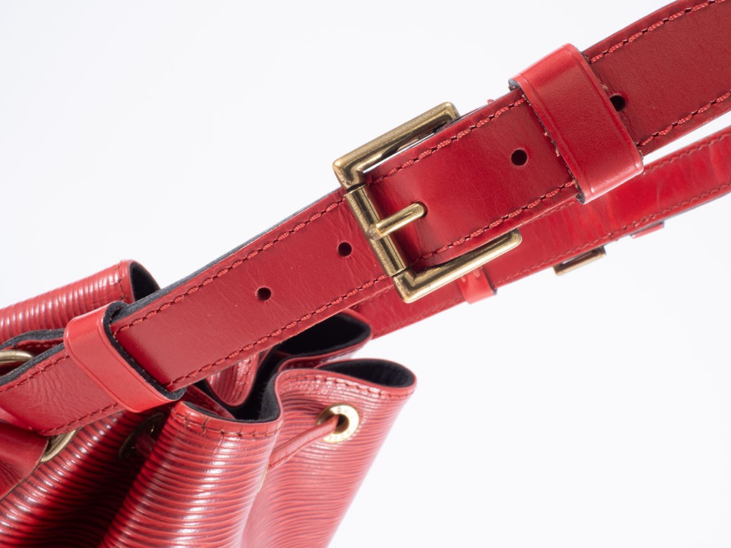 LOUIS VUITTON Noe Epi Leather Shoulder Bucket Drawstring Red M44007 Preowned14