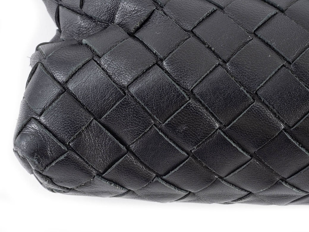 Bottega Veneta Intrecciato 172736 Leather Black Shoulder Bag Women Preowned17