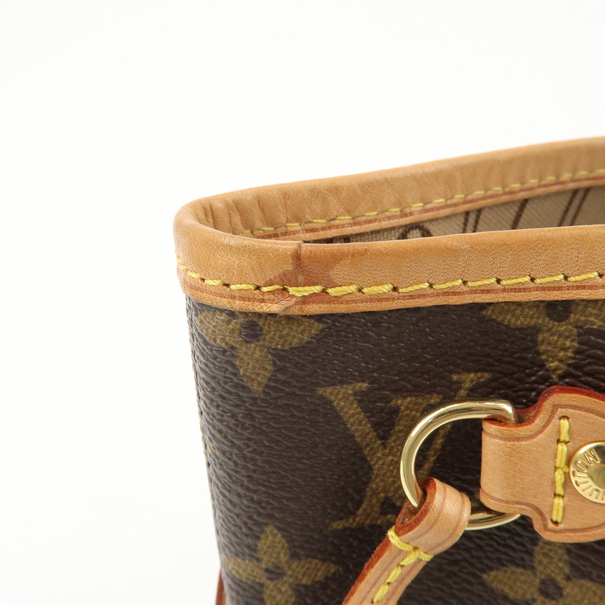 Louis Vuitton Monogram Neverfull PM Tote Bag Brown Leather M40155 Preowned Auth11