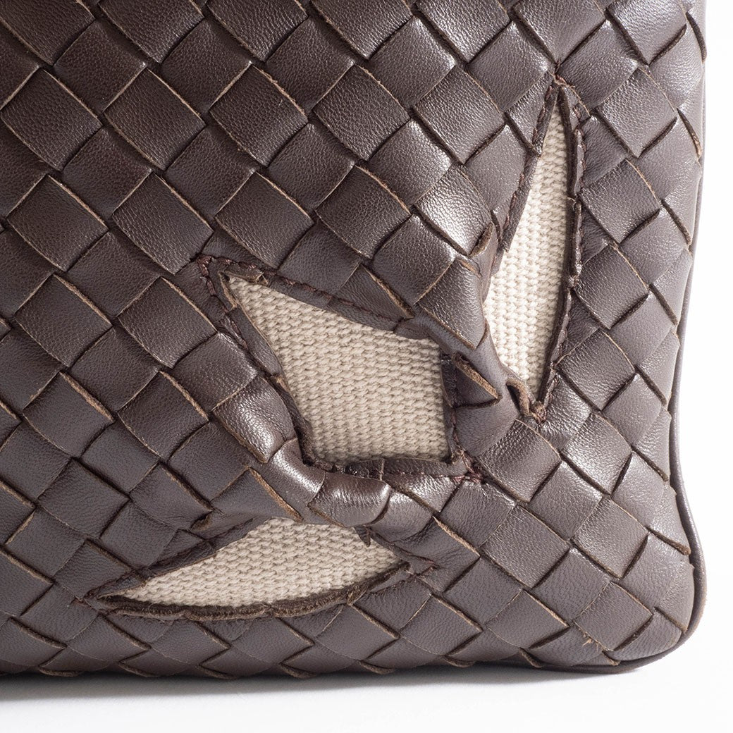 BOTTEGA VENETA Intrecciato Dark Brown Leather Crossbody Shoulder Bag Preowned16